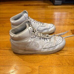 Nike Men's 9 White Court Vision Mid Next Nature